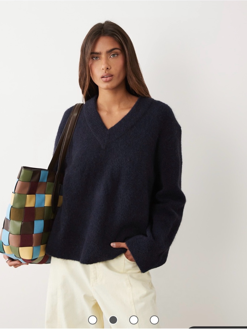 J. Crew Women's V-Neck Sweater in Navy